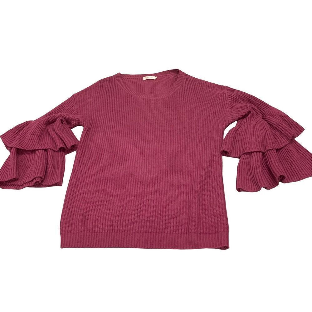 Simply Couture Ruffled Sleeve Sweater